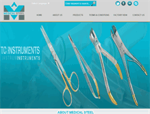 Tablet Screenshot of medicalsteelind.com
